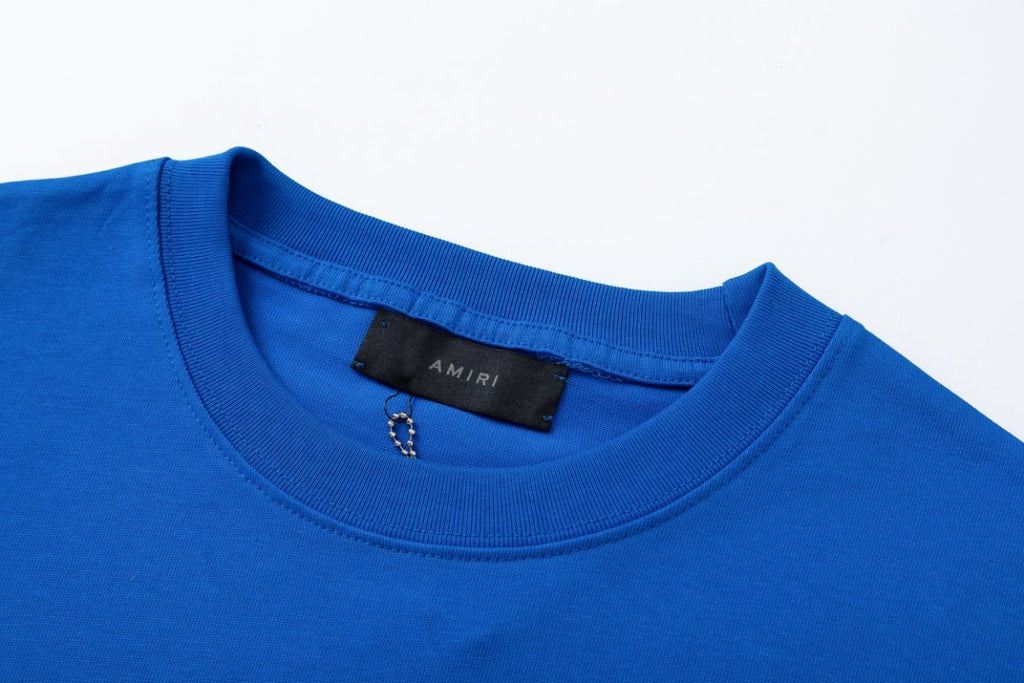 Amiri Velvet Foam Letter Graphic Crew Neck Short Sleeve T Shirt