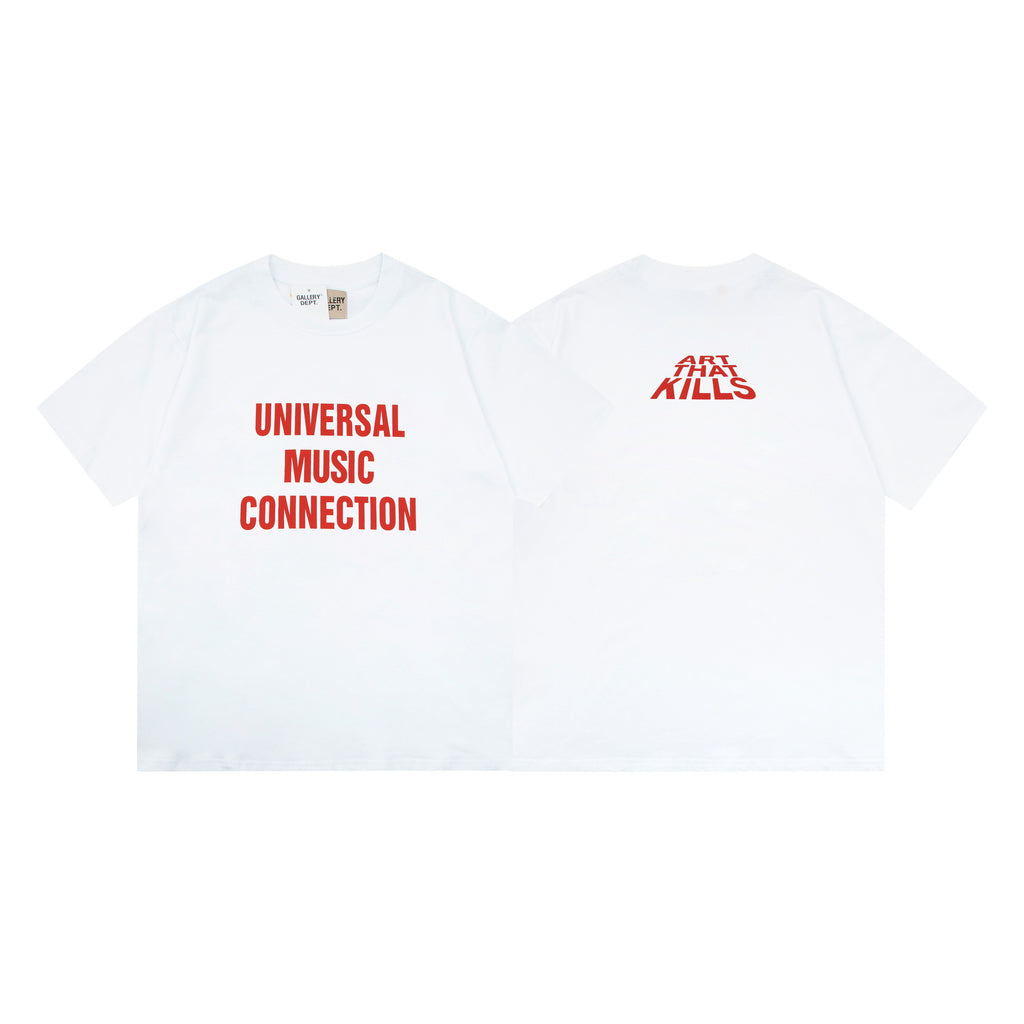 Gallery Dept Vintage Washed Graphic Short Sleeve Tee Streetwear Unisex
