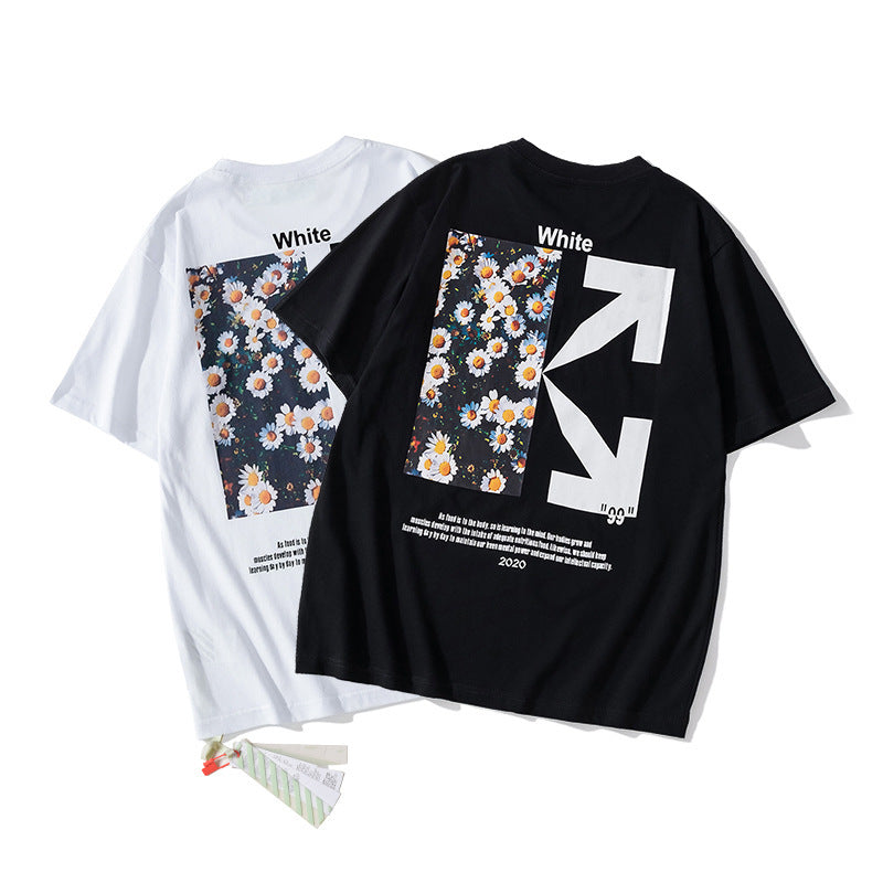 Off‑White Melt Arrow Gradient Splash Ink Crew Neck T‑Shirt Unisex