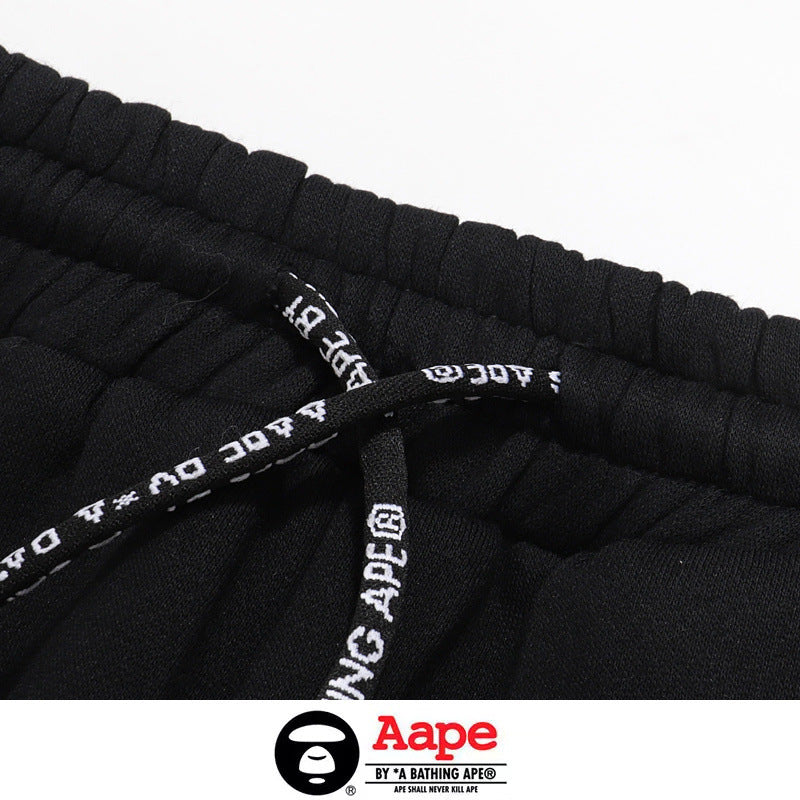 BAPE Aape Ape Face Universe Print Cuffed Jogger Sweatpants Unisex