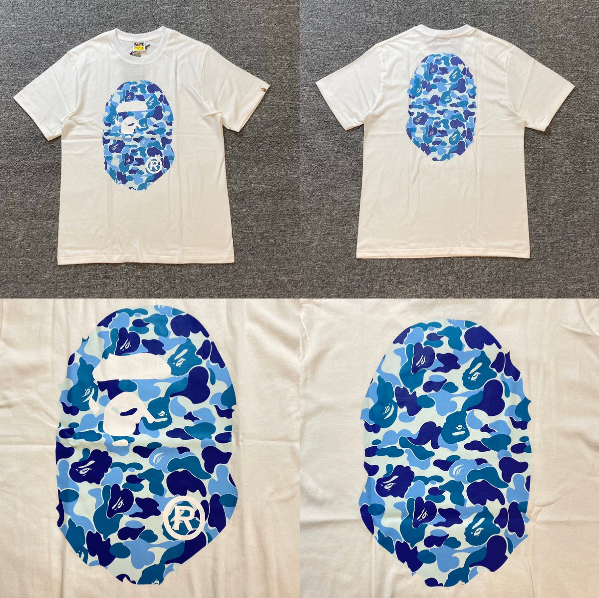 Bape Ape Head Camo Graphic Oversized Short Sleeve Tee Multi‑Style