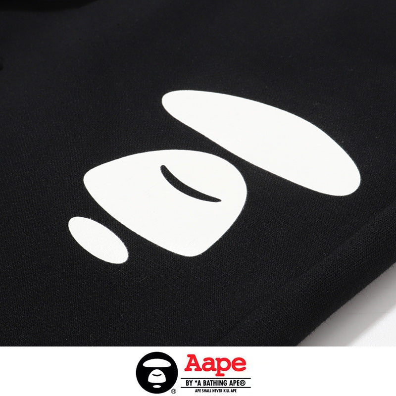 BAPE Aape Ape Face Print Cuffed Jogger Sweatpants Unisex