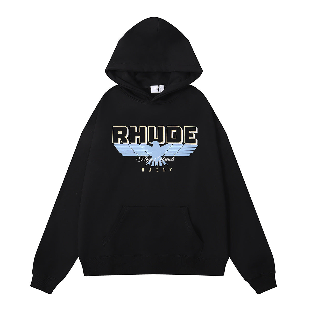 Rhude Cartoon Letter Hoodie Streetwear Cotton Pullover Sweatshirt