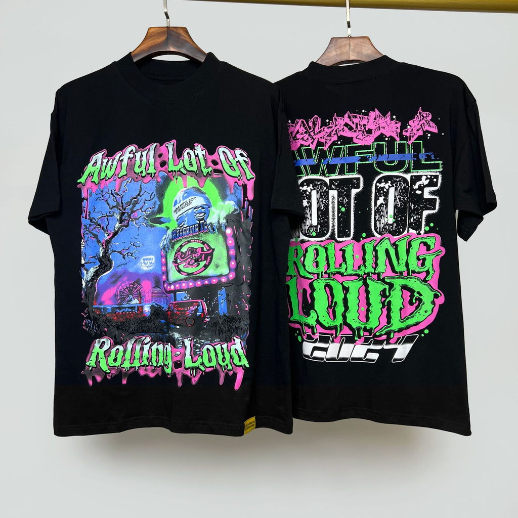 ALOCS Cough Syrup Letter Graphic Short Sleeve Tee Streetwear Unisex