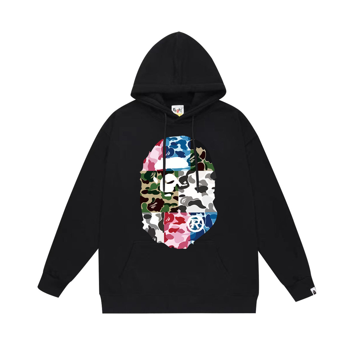 BAPE Hoodie Multi Camo Ape Head Print Street Fleece Pullover