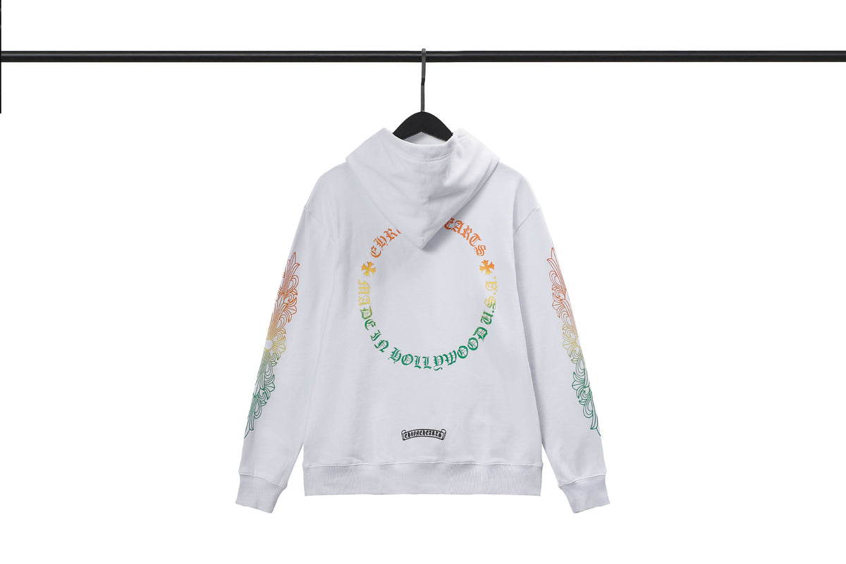Chrome Hearts Multi‑Cross Sanskrit Graphic Oversized Hoodie Streetwear
