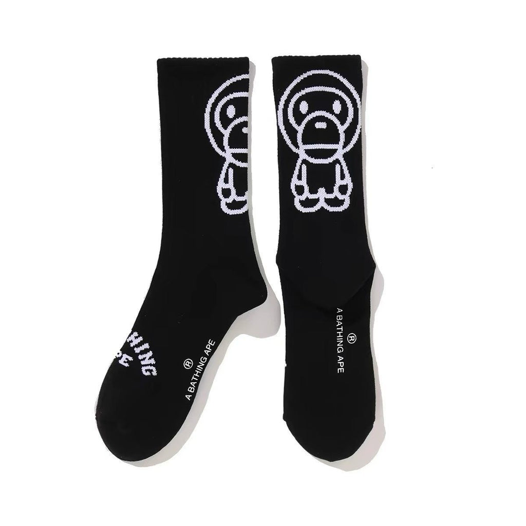 BAPE Baby Milo Outline Jacquard Crew Socks Unisex