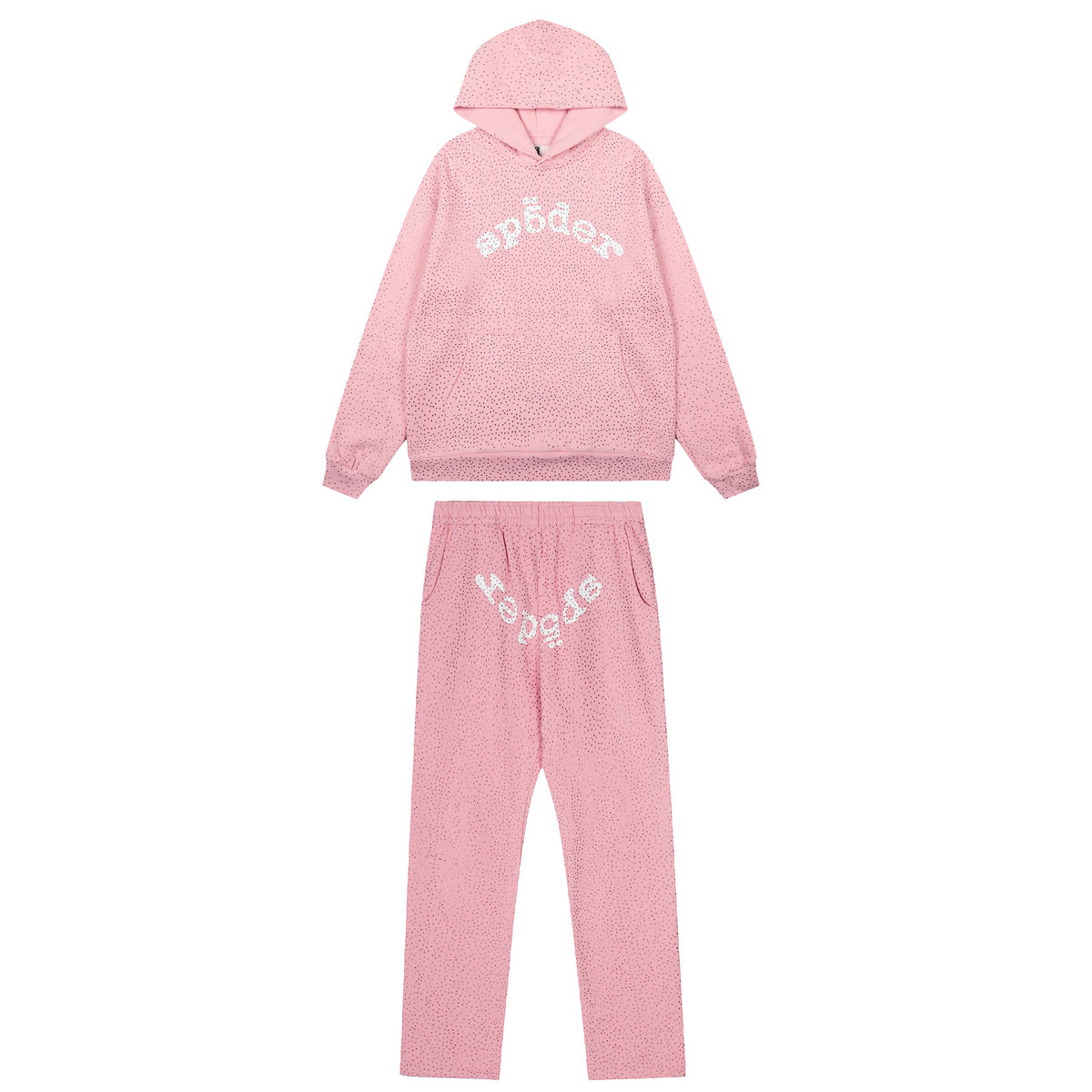Sp5der VVS Full Rhinestone Hoodie & Sweatpants Tracksuit Set