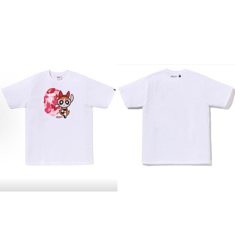 Bape Multi‑Graphic Ape Head Oversized Tee Streetwear Unisex