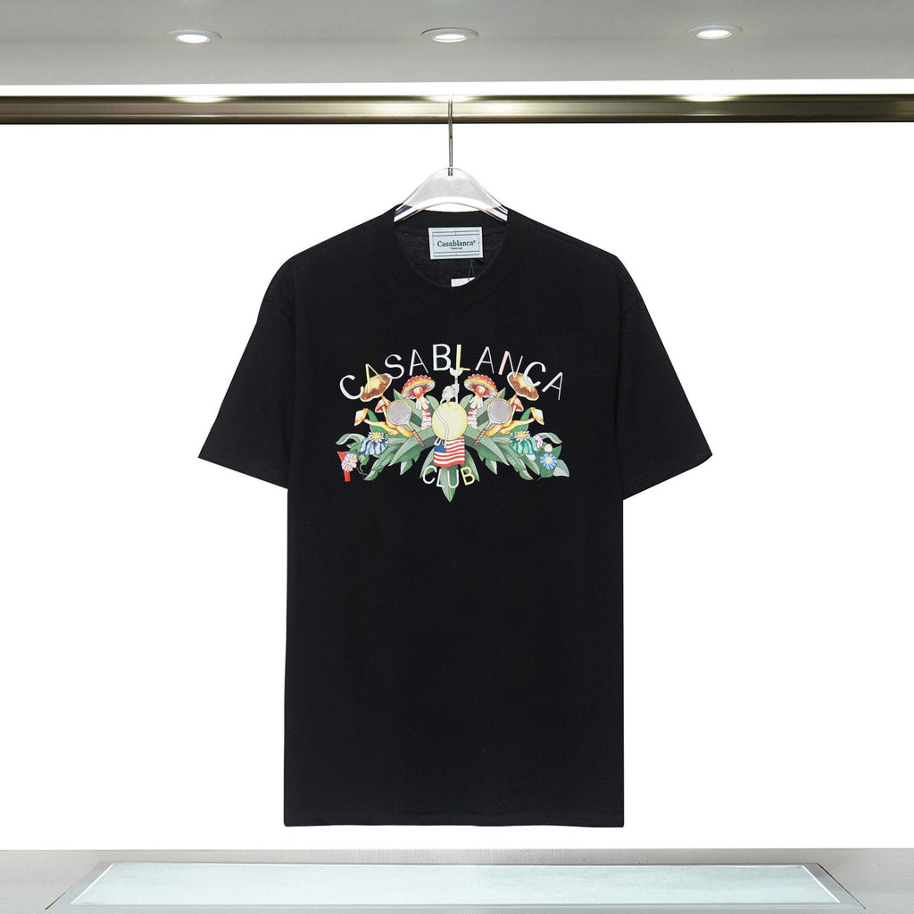 Casablanca Arch Graphic Logo Print Short Sleeve Tee Streetwear Unisex