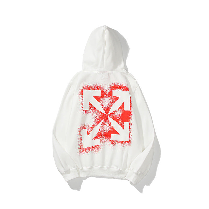 Off-White Arrow Graphic Print Hoodie Streetwear Unisex