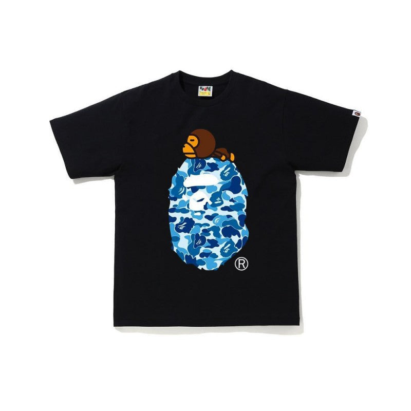 BAPE Camo Shark Ape Head Print Crew Neck Short Sleeve T‑Shirt Unisex