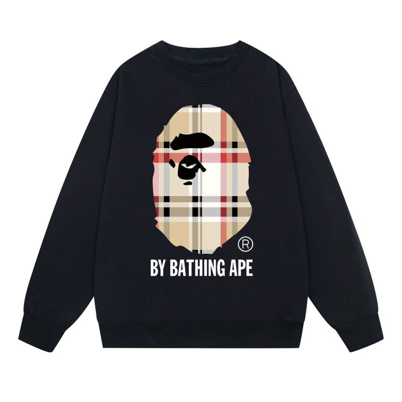 Bape Camo Ape Head Graphic Washed Oversized Crewneck Streetwear