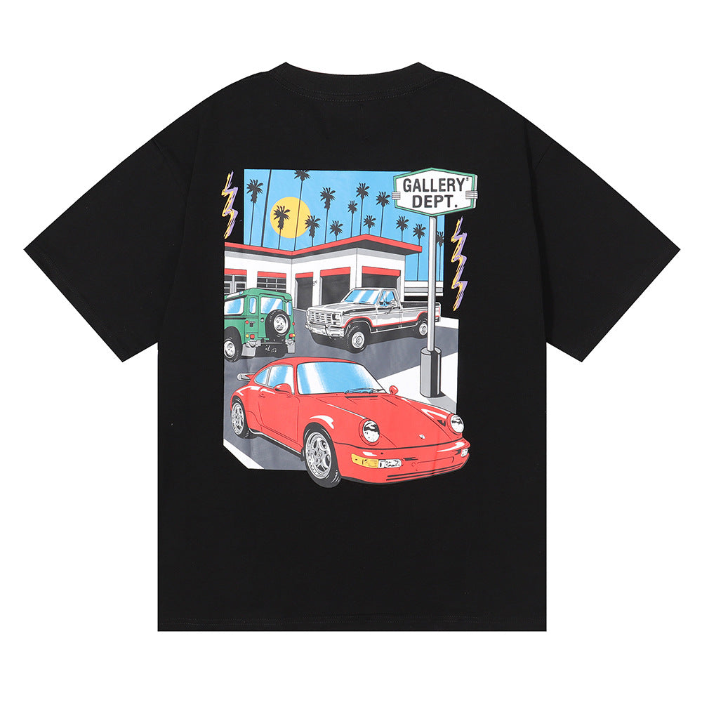 Gallery Dept Classic Logo Slogan Crew Neck Short Sleeve T‑Shirt Unisex