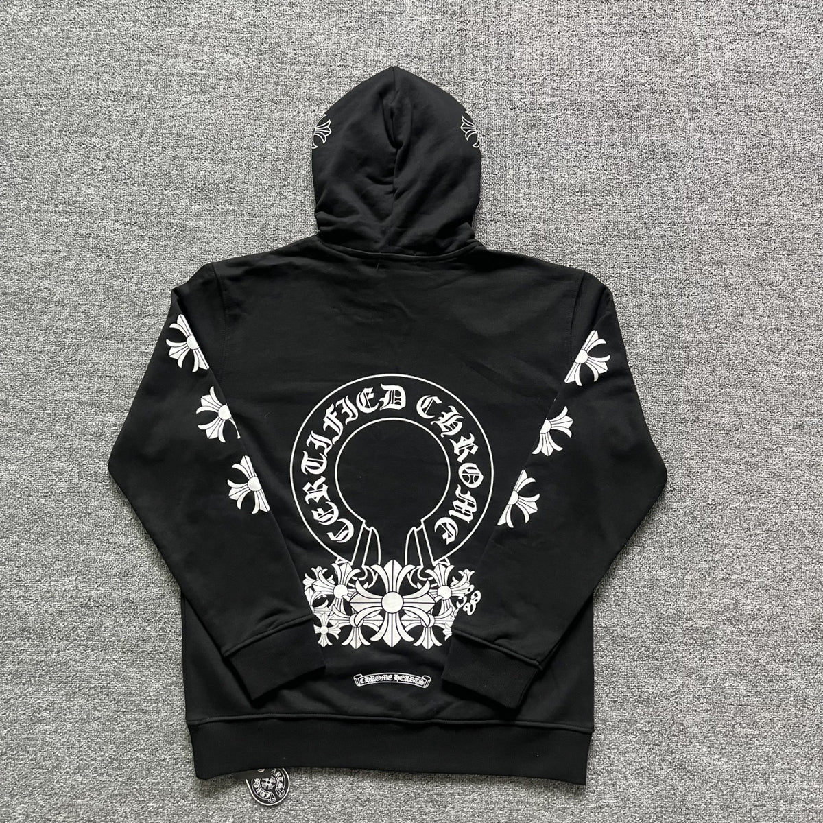 Chrome Hearts Multi‑Cross Graphic Oversized Hoodie Streetwear Unisex