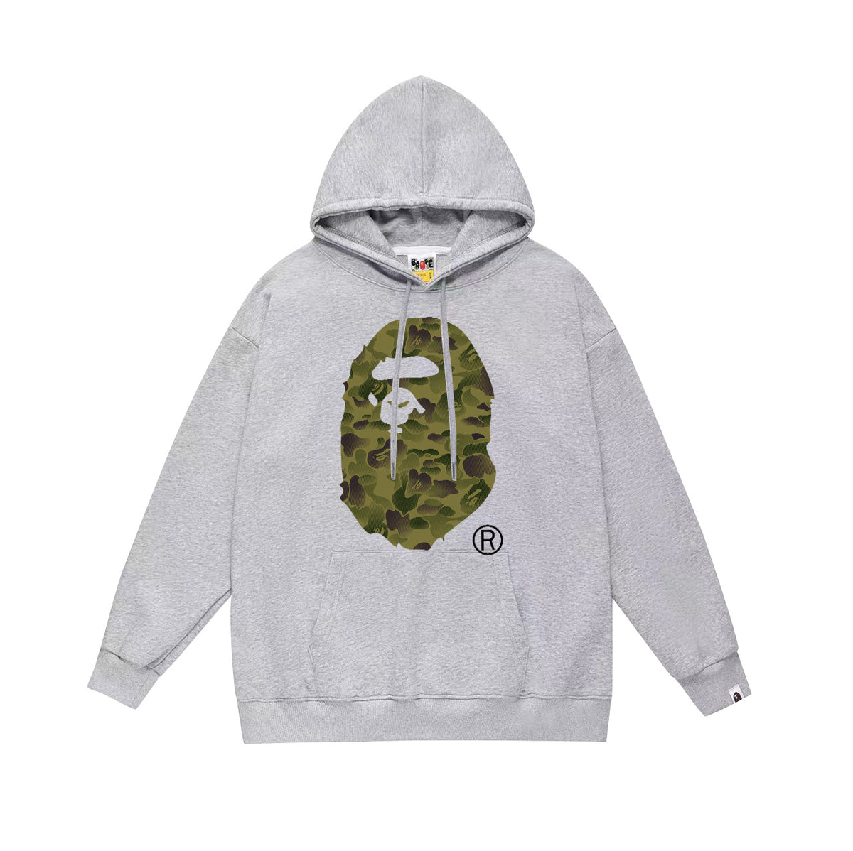 Bape Camo Ape Head Graphic Vintage Washed Oversized Hoodie Streetwear