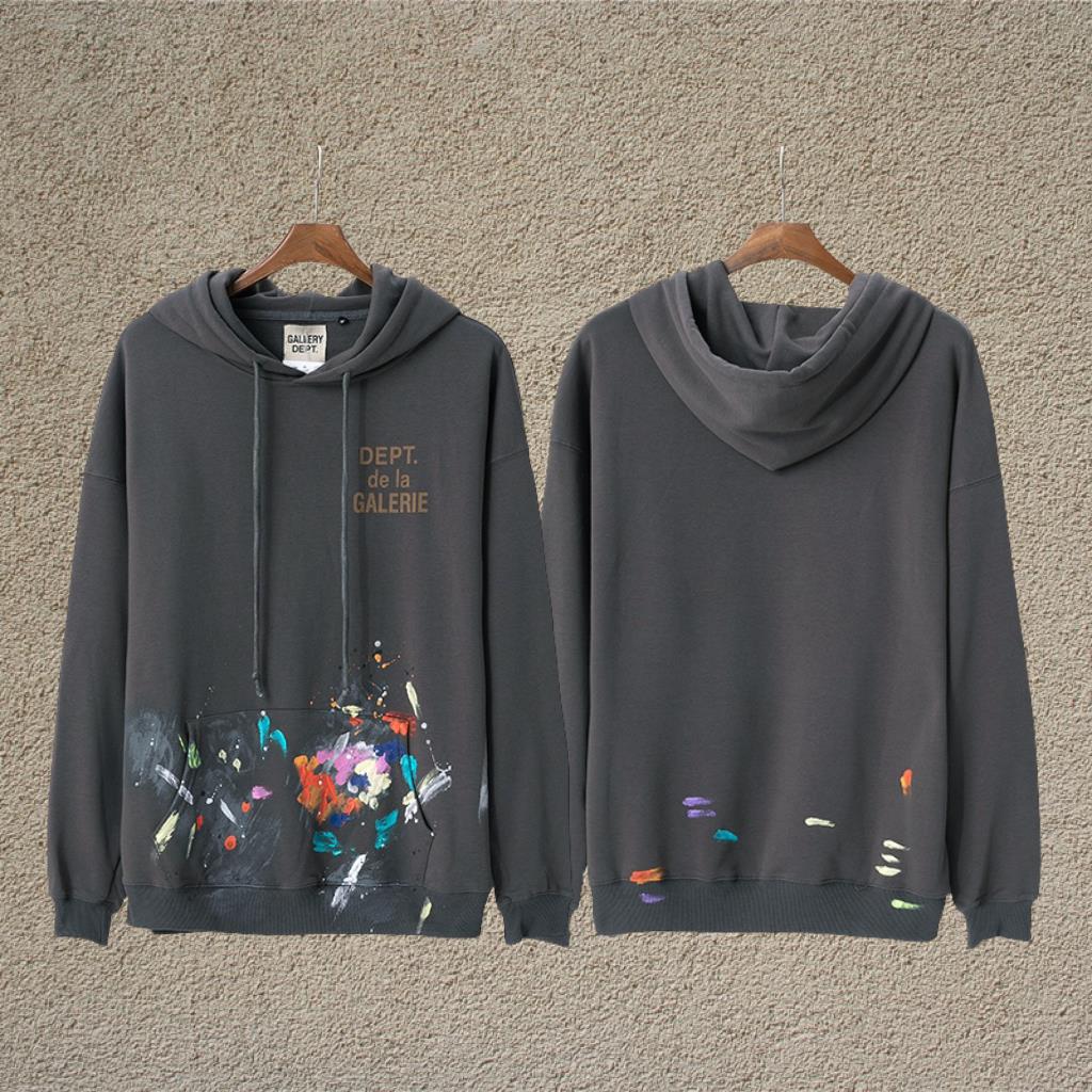 Gallery Dept Letter Print Hoodie Loose Couple Streetwear Sweatshirt