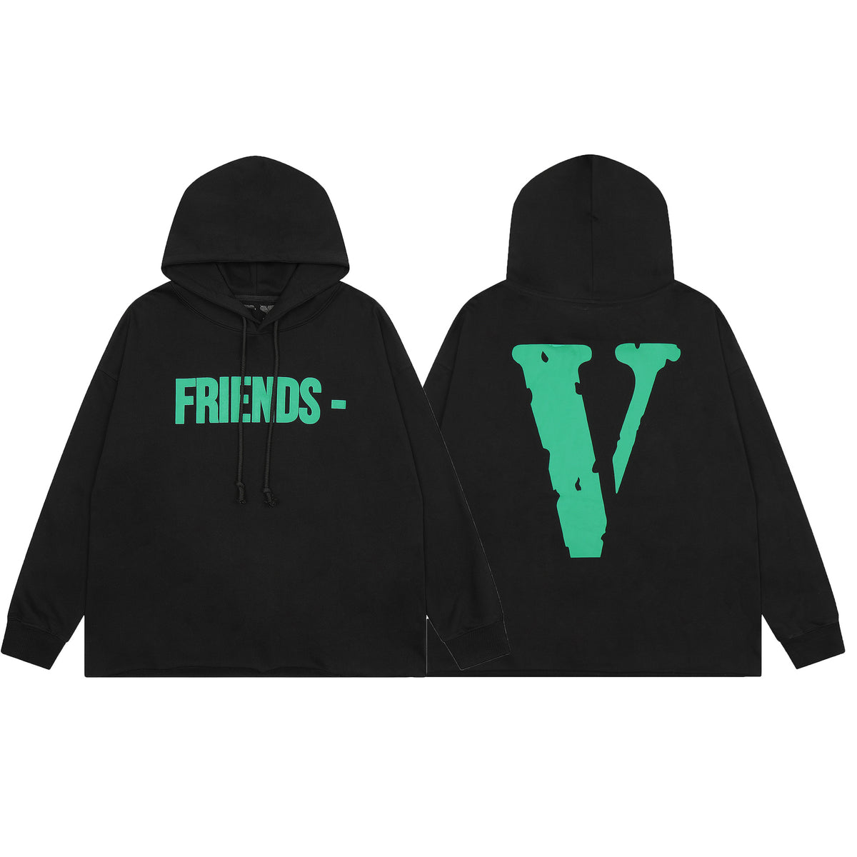 Vlone Friends Big V Logo American Style Unisex Hoodie