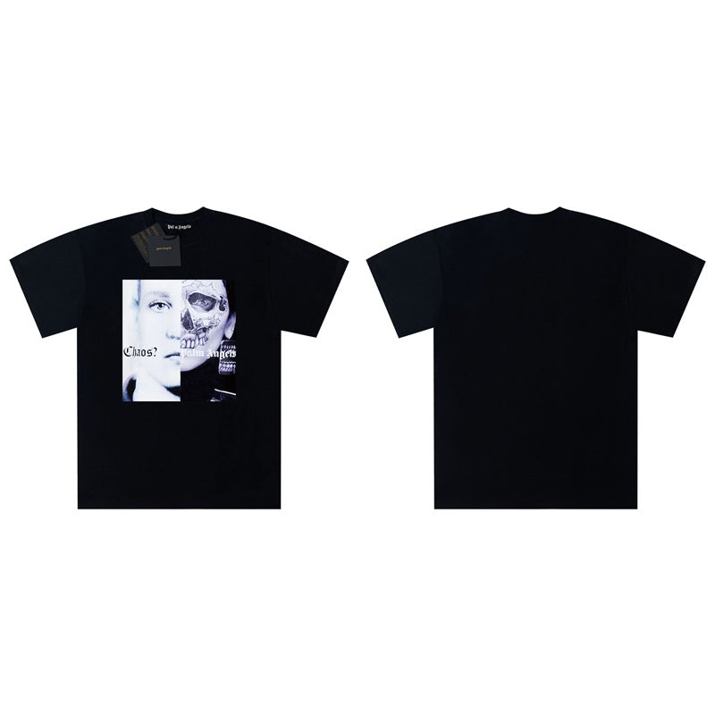 Palm Angels Graphic Print Tee Loose Crew Neck Streetwear T-Shirt