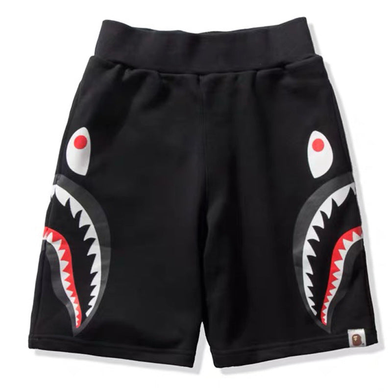 BAPE Shark Camo Print Streetwear Casual Shorts Unisex
