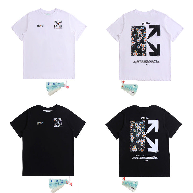 Off White Arrow Graphic Print Short Sleeve Tee Streetwear Unisex