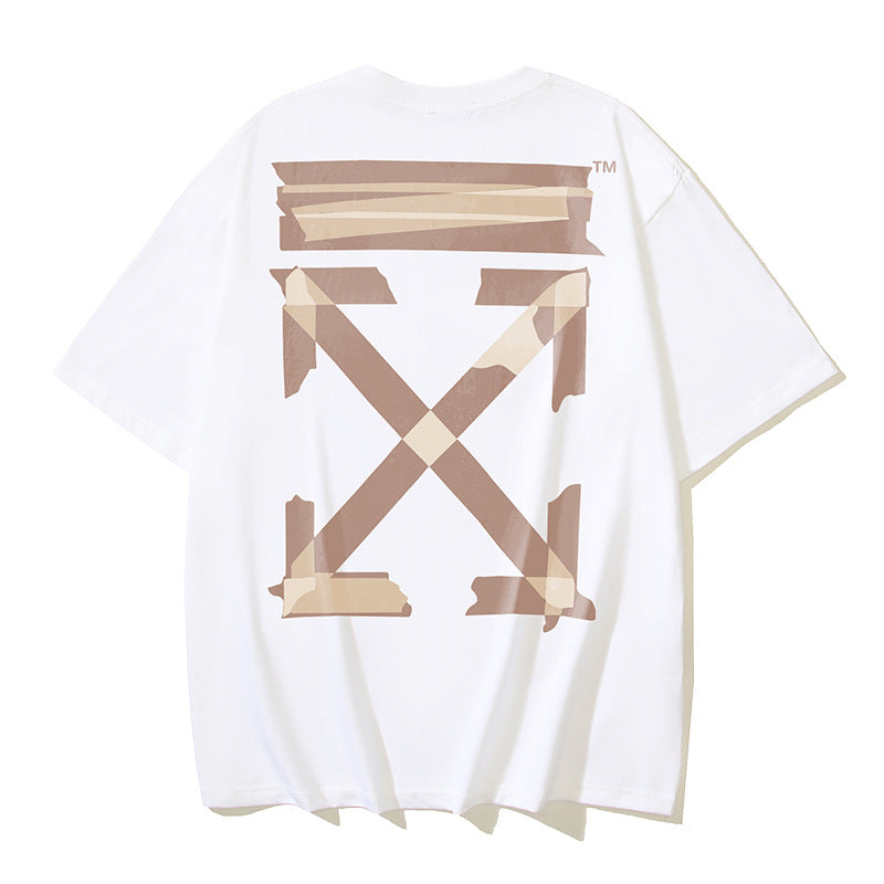 Off‑White Multi‑Sketch Arrow Graphic Oversized Tee Streetwear Unisex