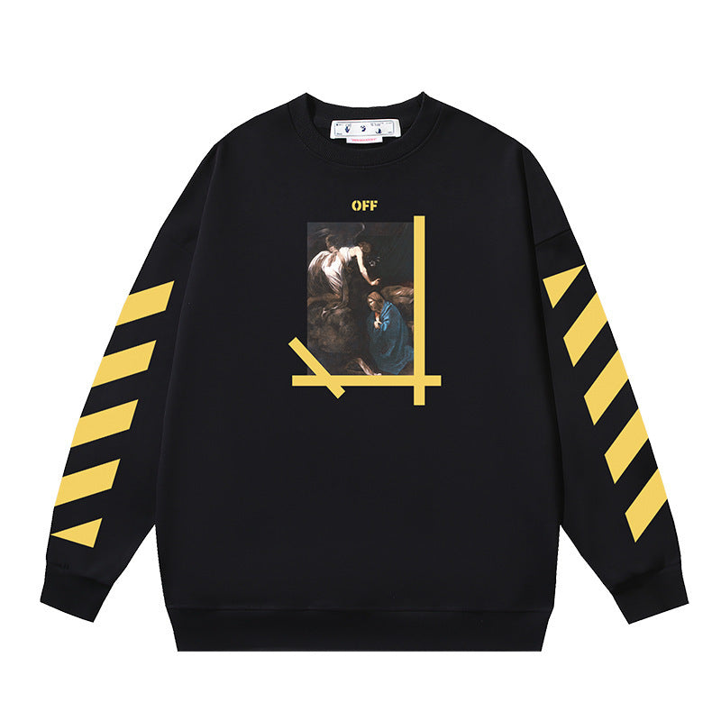 Off-White Multi Graphic Arrow Logo Unisex Crew Neck Sweatshirt