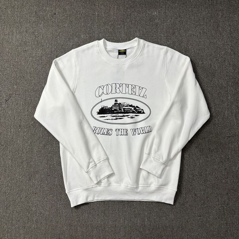 Corteiz Island Letter Graphic Oversized Crewneck Streetwear
