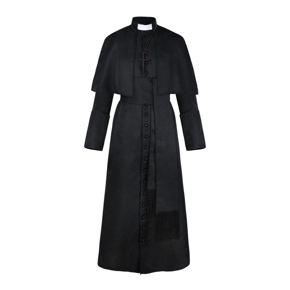 Halloween Men Priest Cosplay Medieval Long Robe Multi‑Color Party