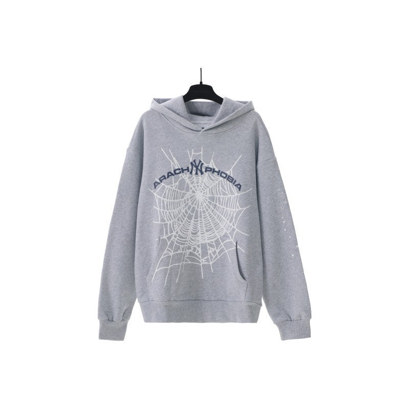Sp5der Foam Print Spider Web Hoodie Sweatshirt Jogger Pants Set