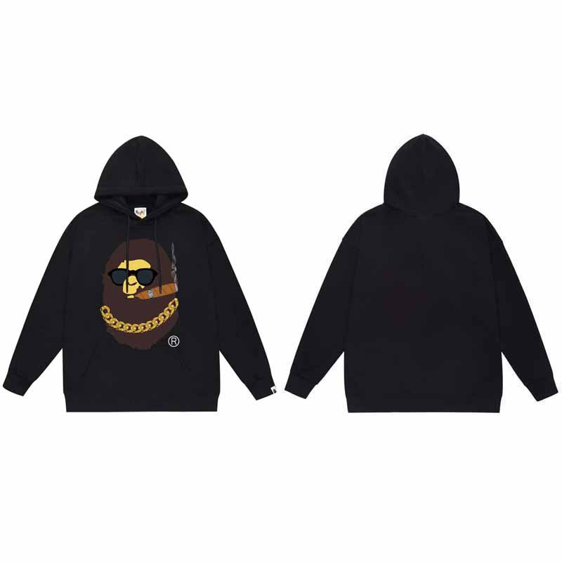 BAPE Hoodie Baby Milo Ape Head Multi Graphic Street Fleece Pullover