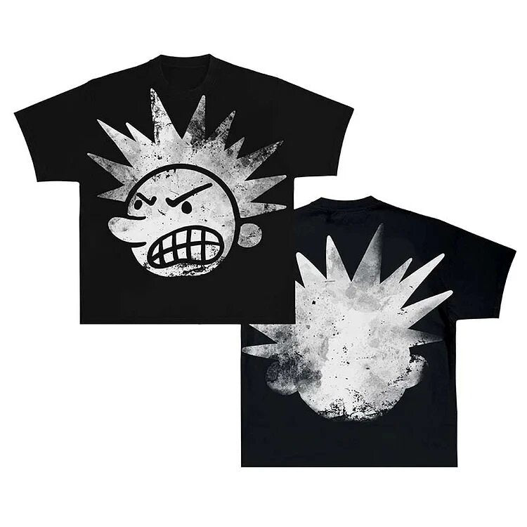 Warzone Studios Y2K Double Sided Cartoon Oversized Vintage Cotton Tee