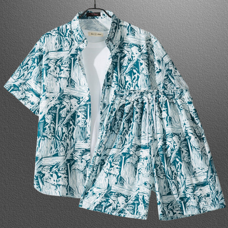 Couple Tropical Floral Short Sleeve Beach Matching Vacation Set 5127-5141