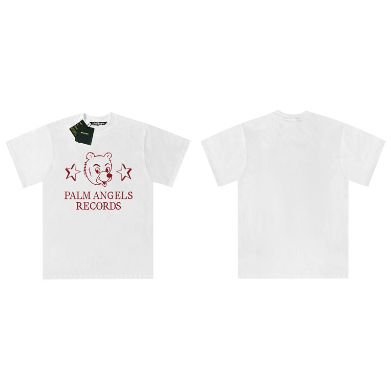 Palm Angels Graphic Print Tee Loose Crew Neck Streetwear T-Shirt
