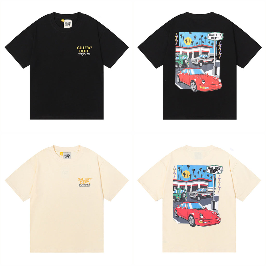 Gallery Dept Classic Logo Slogan Crew Neck Short Sleeve T‑Shirt Unisex