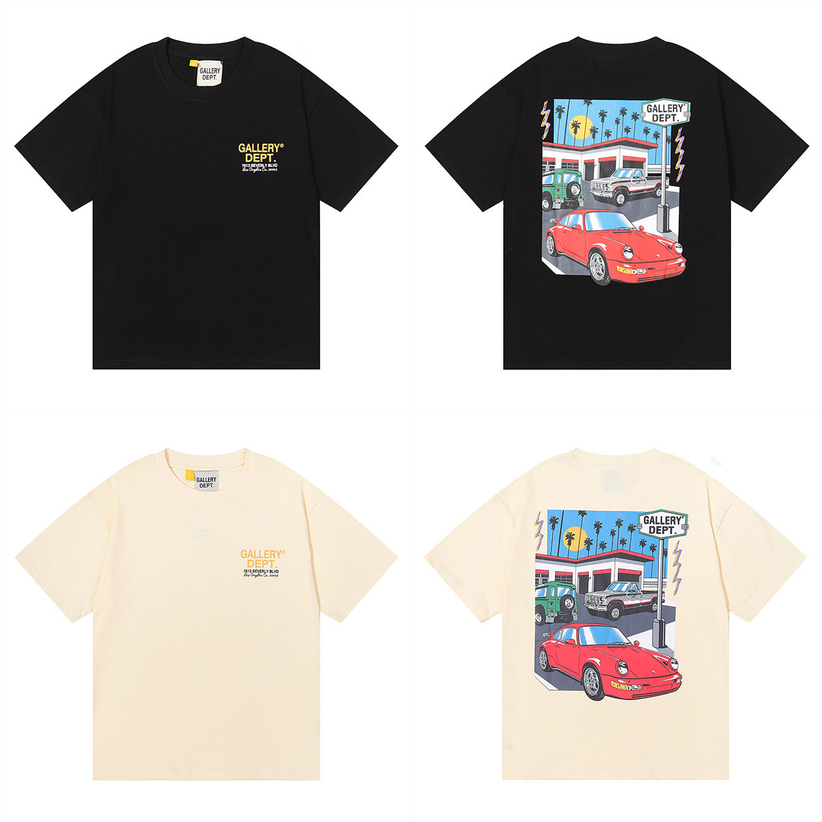 Gallery Dept Classic Logo Slogan Crew Neck Short Sleeve T‑Shirt Unisex