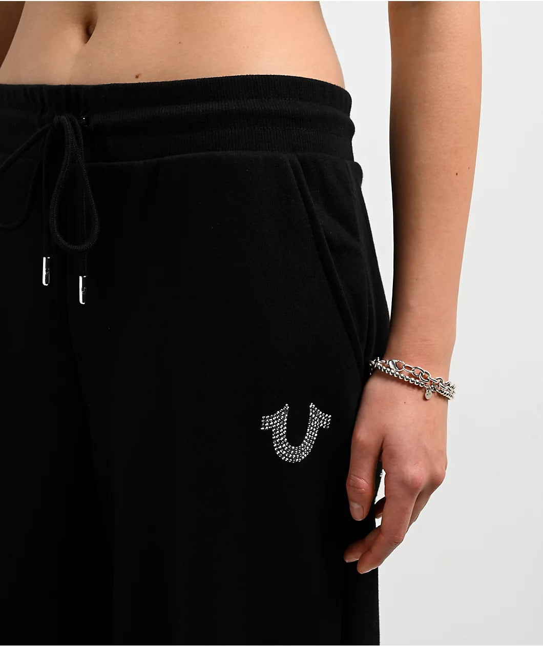 True Religion Wing Rhinestone Loose Casual Sweatpants Women Y2K