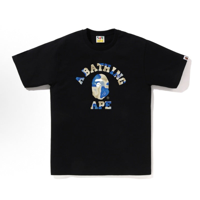 BAPE Ape Head Shark Print Loose Casual Unisex Short Sleeve T-Shirt