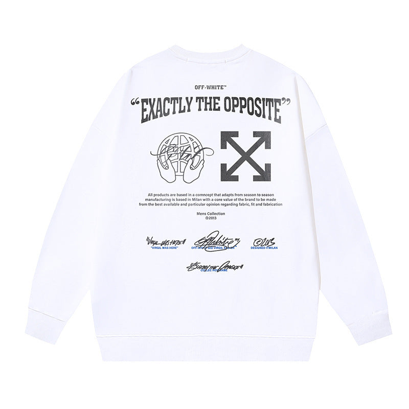 Off-White Multi Graphic Arrow Logo Unisex Crew Neck Sweatshirt