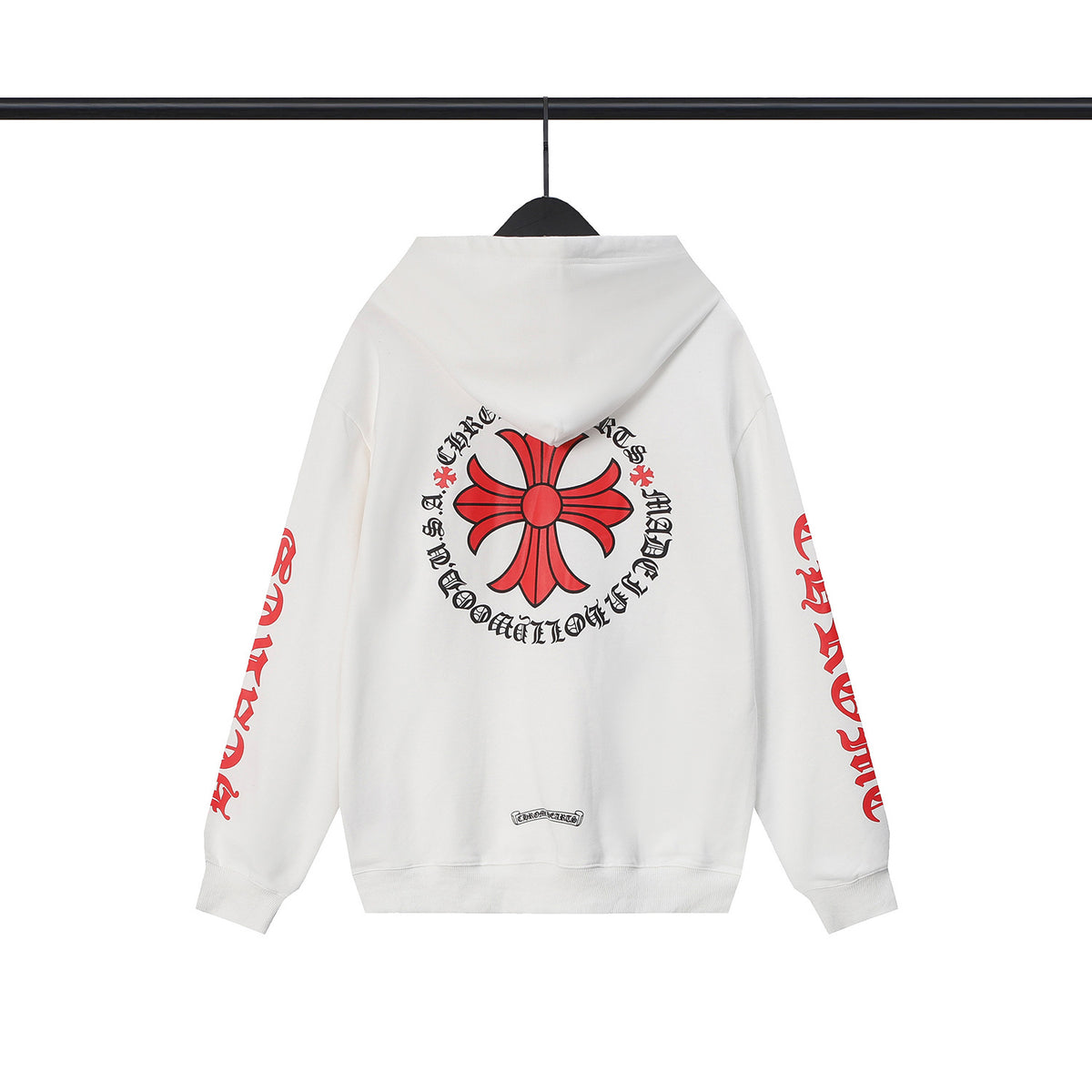 Chrome Hearts Multi‑Cross Sanskrit Graphic Oversized Hoodie Streetwear
