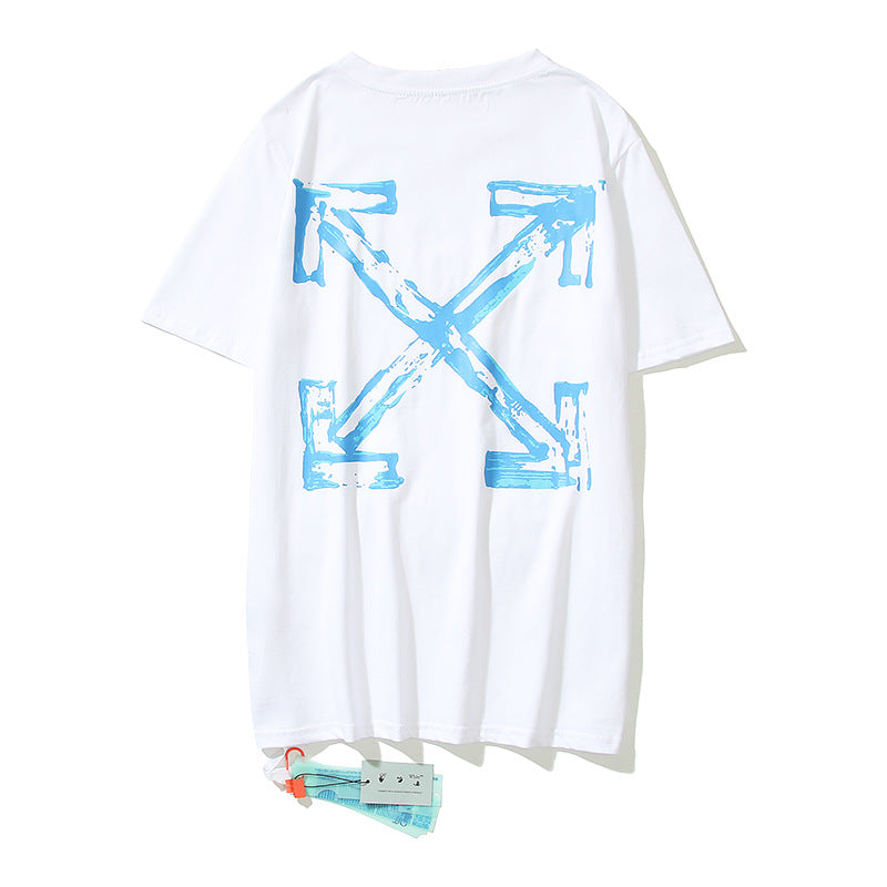 Off White Arrow Graphic Print Short Sleeve Tee Streetwear Unisex