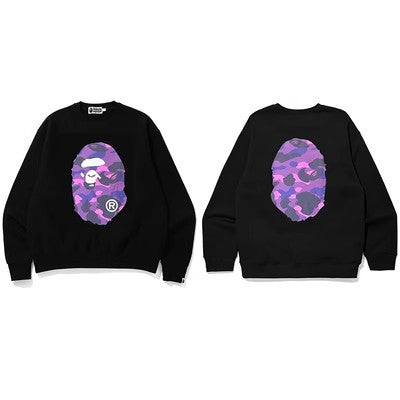 Bape Camo Ape Head Graphic Oversized Crewneck Streetwear Unisex