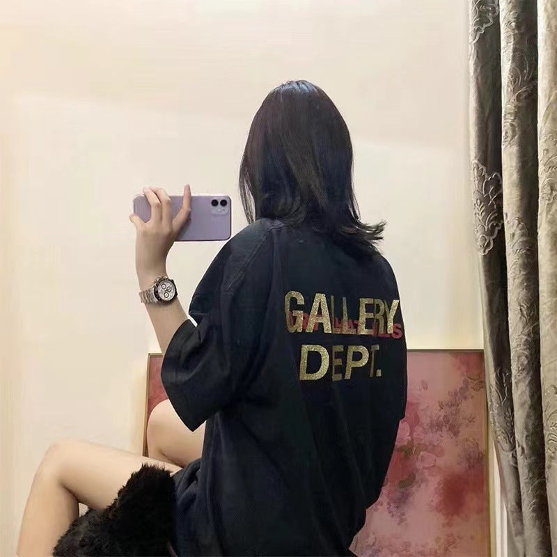 Gallery Dept Vintage Washed Graphic Short Sleeve Tee Streetwear Unisex