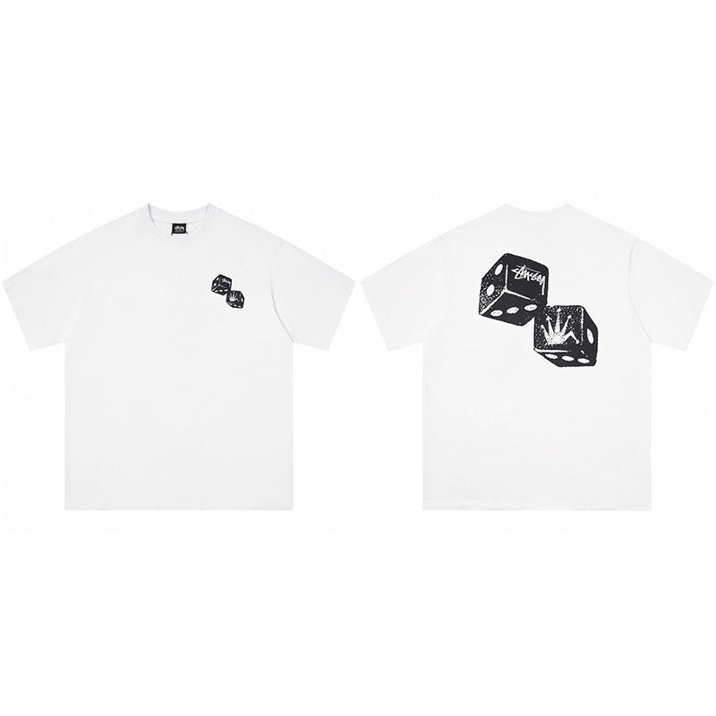 Stussy Graphic Print Collection Loose Casual Short Sleeve T-Shirt