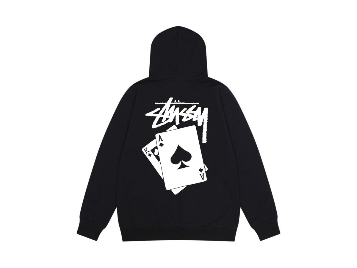 Stussy Zip Up Hoodie Multi Graphic Letter Print Streetwear Jacket