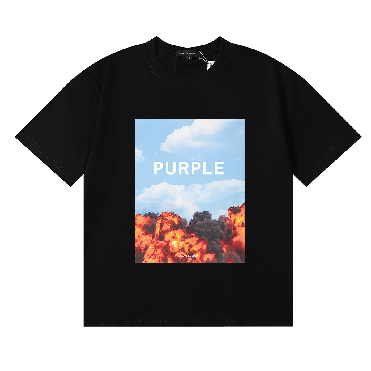 Purple Brand Graphic Tee Loose Unisex Vintage Streetwear T-Shirt