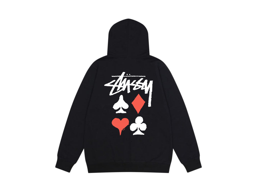 Stussy Zip Up Hoodie Multi Graphic Letter Print Streetwear Jacket