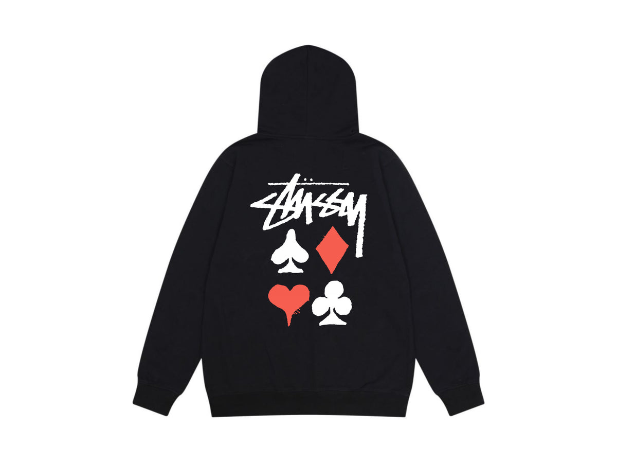 Stussy Zip Up Hoodie Multi Graphic Letter Print Streetwear Jacket