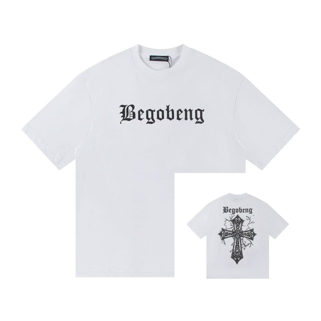 Chrome Hearts Color Sanskrit Cross Horseshoe Print Short Tee Unisex
