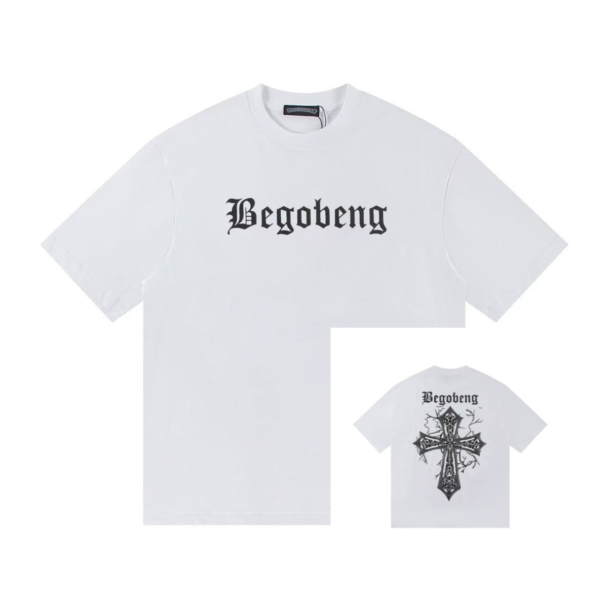 Chrome Hearts Color Sanskrit Cross Horseshoe Print Short Tee Unisex